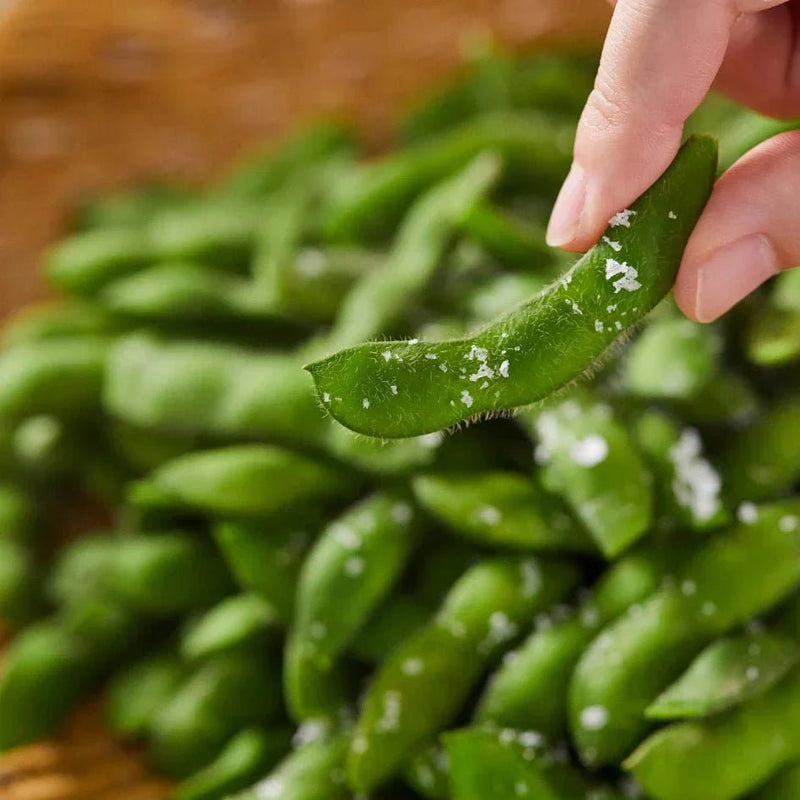 edamame cocido con sal de mar