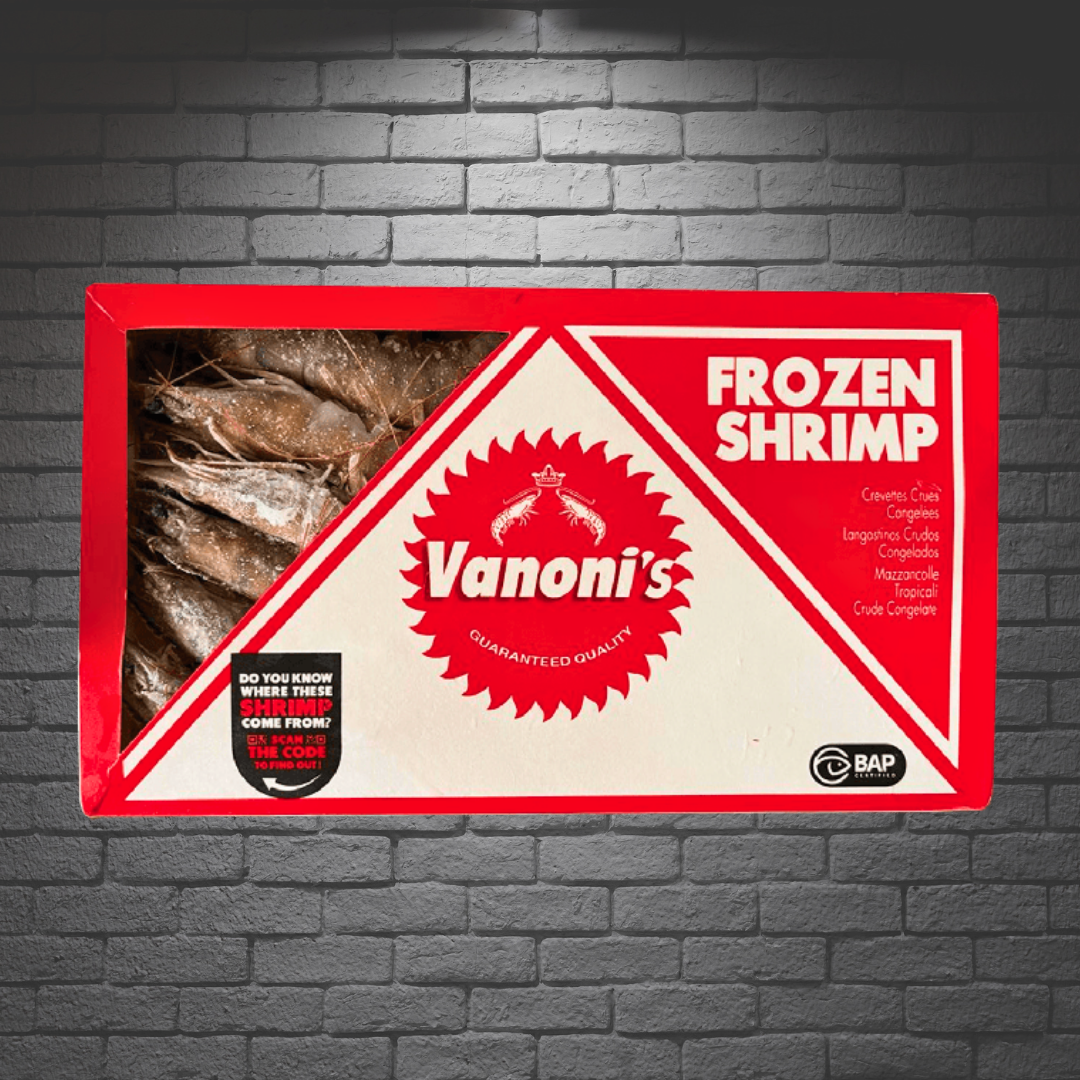 Caja de camarones ecuatorianos enteros de 2kg