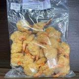 Bolsa de 500g de camarones congelados y apanados con cola