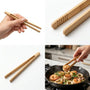 Pinza de cocina de bambu