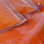 Filetes de salmon frescos sin piel al vacio