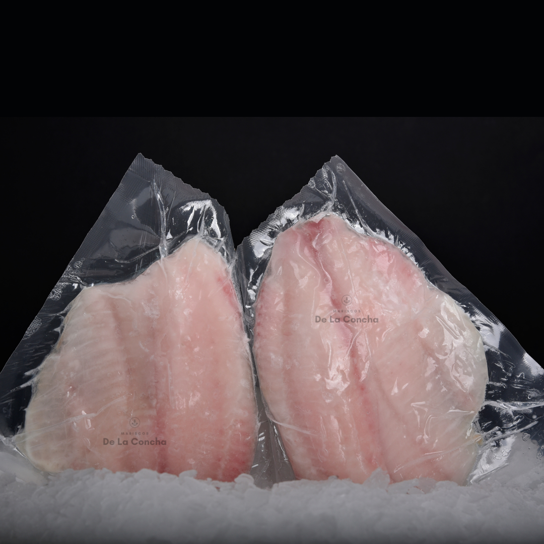 Filetes de Tilapia al vacio sobre una cama de hielo