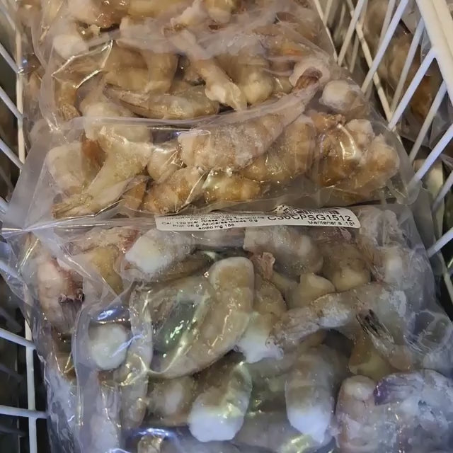 Camarones 26-30 con cascara crudos congelados